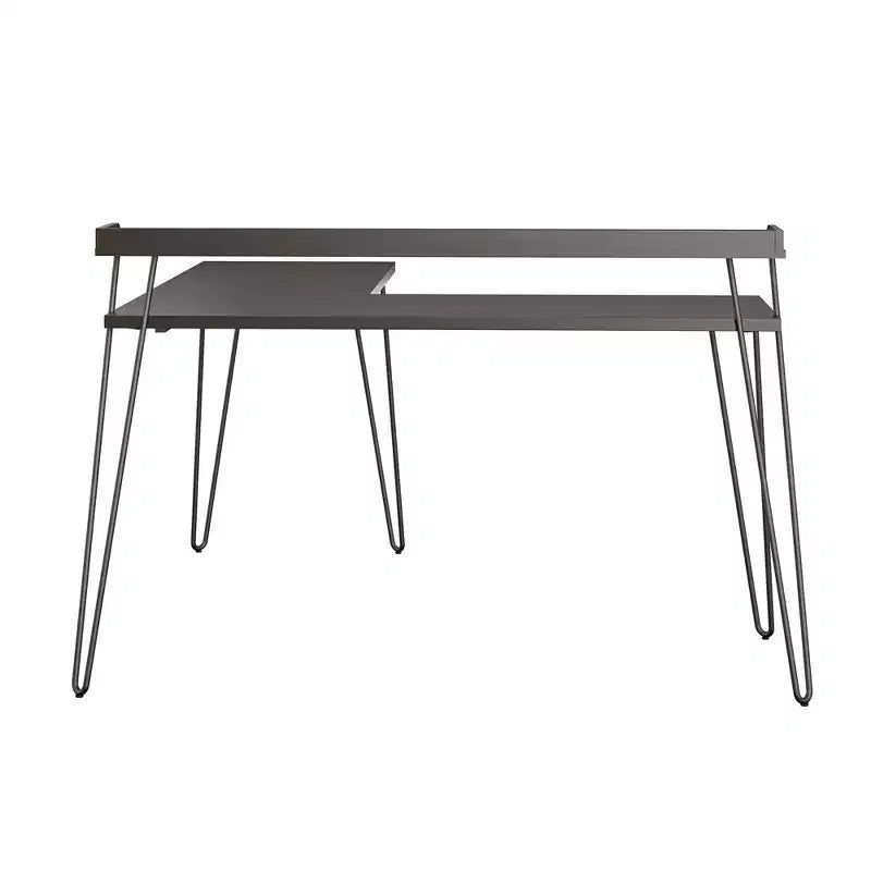 Bureau en L Ameriwood Home Haven avec étagère surélevée