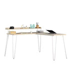 Bureau en L Ameriwood Home Haven avec étagère surélevée