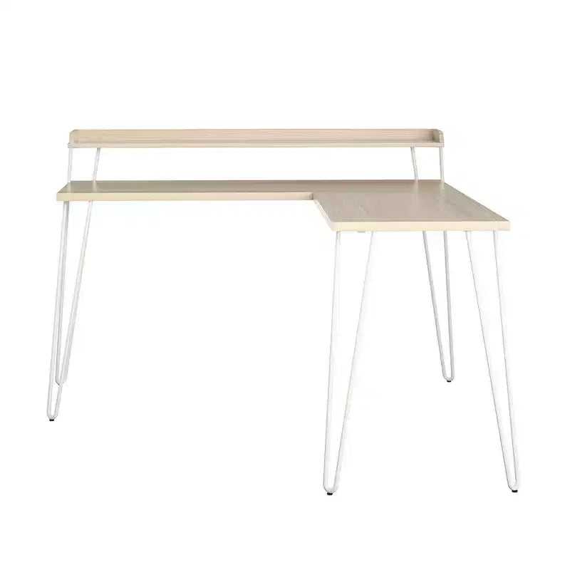 Bureau en L Ameriwood Home Haven avec étagère surélevée