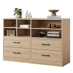 Commode Garvee à 4 tiroirs pour chambre à coucher, commode moderne, organisateurs de tiroirs de commode pour meuble TV avec 6 casiers de rangement pour salon, couloir