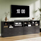 Commode Garvee à 4 tiroirs pour chambre à coucher, commode moderne, organisateurs de tiroirs de commode pour meuble TV avec 6 casiers de rangement pour salon, couloir