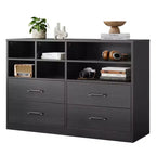 Commode Garvee à 4 tiroirs pour chambre à coucher, commode moderne, organisateurs de tiroirs de commode pour meuble TV avec 6 casiers de rangement pour salon, couloir