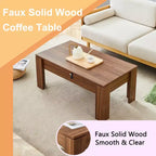 Table basse multifonctionnelle GDFStudio Marshall de 40 W en bois avec rangement et serrure à combinaison