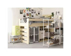 Panier à linge roulant commercial en toile blanc naturel Seville Classics, 22 P x 16 L x 27 H