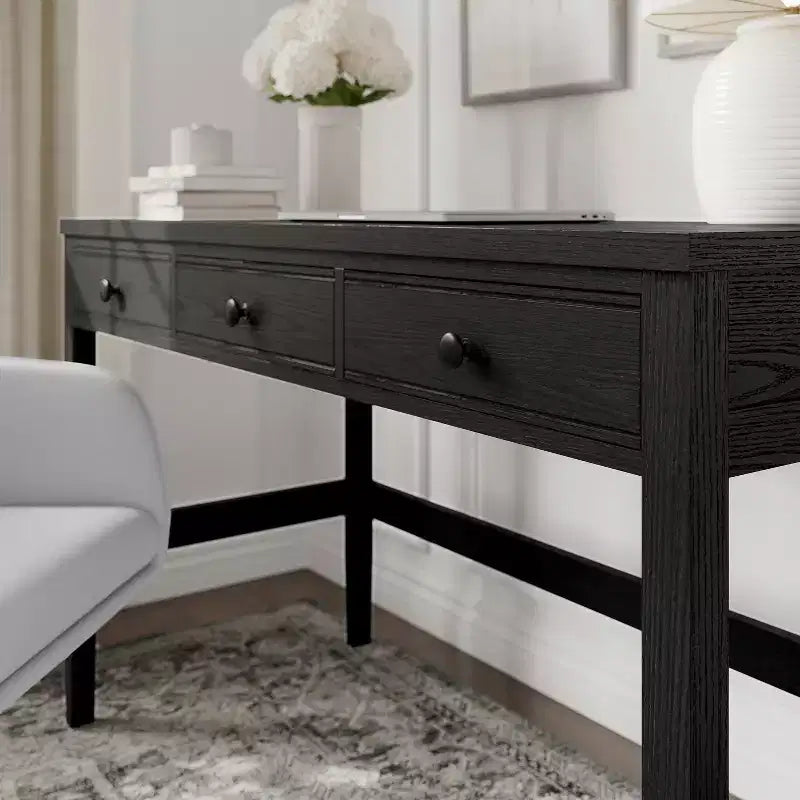 Bureau à 3 tiroirs Martha Stewart Rhett avec pieds fuselés