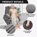 Fauteuil releveur électrique large avec massage et chauffage – Idéal pour les seniors, 3 positions, chargement USB, porte-gobelets, poches latérales