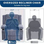 Fauteuil releveur électrique large avec massage et chauffage – Idéal pour les seniors, 3 positions, chargement USB, porte-gobelets, poches latérales