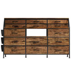 Commode de chambre à 14 tiroirs, commode de 55 po de largeur avec poche latérale