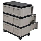Sunnydaze Meuble de rangement à 3 tiroirs en plastique robuste - 29,5