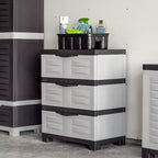 Sunnydaze Meuble de rangement à 3 tiroirs en plastique robuste - 29,5