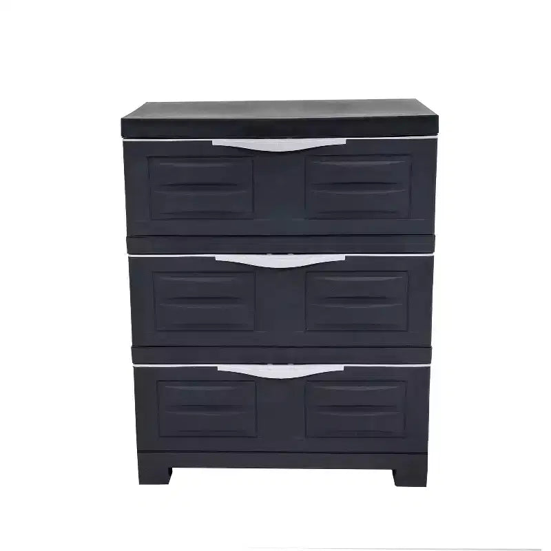 Sunnydaze Meuble de rangement à 3 tiroirs en plastique robuste - 29,5