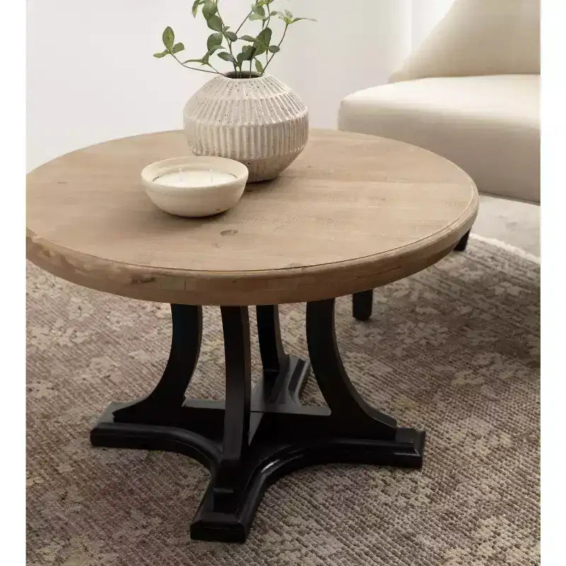 Table basse en bois Linsley de Kate and Laurel, 28x28x18, marron rustique