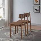 Chaises de salle à manger GDFStudio Thomas Mid-Century Modern en bois massif de noyer (lot de 2)