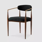 Lot de 4 chaises de salle à manger en bouclette, chaises modernes avec pieds en métal imitation bois pour cuisine, salon, restaurant, café - Morden Fort