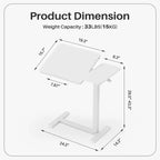 MAYEERTY Table de lit avec roulettes Bureau d'ordinateur réglable Table d'appoint en bois