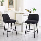Tabourets de bar Vatros réglables en hauteur, pivotants à 360°, lot de 2