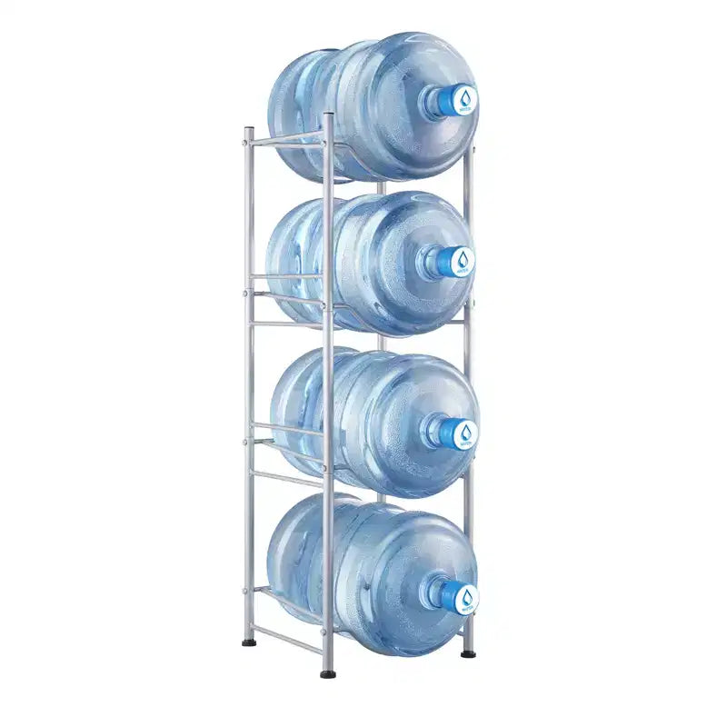 VEVOR 4 Tiers Water Jug Holder, 5 Gallon Water Bottle Holder, Single Row Water Bottle Rack for 4 Bottles, Heavy Duty Water Jug Rack