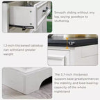 Commode SinCiDo à 8 tiroirs pour chambre à coucher, commode rustique en bois de style ferme avec poignée en métal, organisateur de tiroirs rustique de 52 po de large