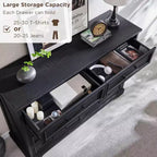 Commode SinCiDo à 8 tiroirs pour chambre à coucher, commode rustique en bois de style ferme avec poignée en métal, organisateur de tiroirs rustique de 52 po de large