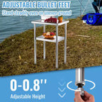 VEVOR Table de préparation en acier inoxydable, 61 x 46 x 91 cm, 272 kg de capacité de charge, table de travail en métal robuste avec étagère inférieure et pieds réglables