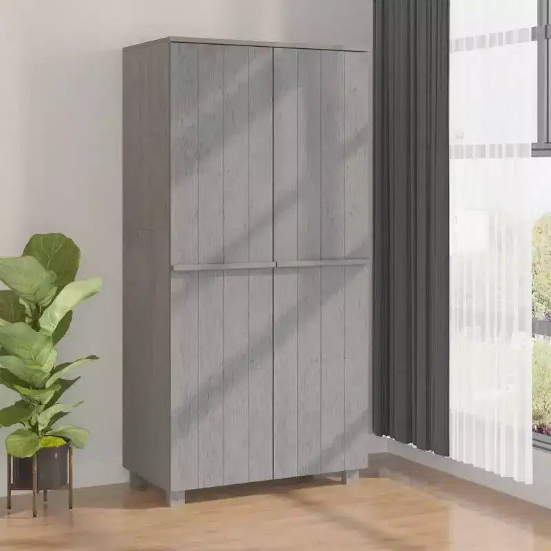 vidaXL HAMAR Armoire Gris clair 35x19.7x70.9 Bois de pin massif
