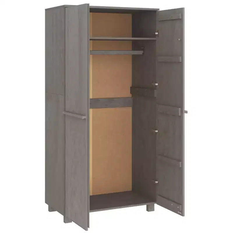 vidaXL HAMAR Armoire Gris clair 35x19.7x70.9 Bois de pin massif