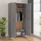 vidaXL HAMAR Armoire Gris clair 35x19.7x70.9 Bois de pin massif