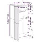 vidaXL HAMAR Armoire Gris clair 35x19.7x70.9 Bois de pin massif