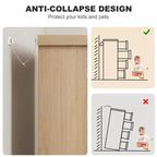 Commode à 4 tiroirs pour chambre à coucher, commode en bois naturel avec poignées encastrées, meuble de rangement en bois pour salon, chambre d'enfant, entrée