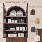 SinCiDo Armoire à arcades, armoire de garde-manger de 180 cm de hauteur, avec étagères réglables et 2 grands tiroirs, armoire, pour salon, salle de bain, cuisine