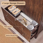 SinCiDo Armoire à arcades, armoire de garde-manger de 180 cm de hauteur, avec étagères réglables et 2 grands tiroirs, armoire, pour salon, salle de bain, cuisine