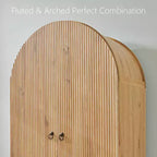 SinCiDo Armoire à arcades, armoire de garde-manger de 180 cm de hauteur, avec étagères réglables et 2 grands tiroirs, armoire, pour salon, salle de bain, cuisine