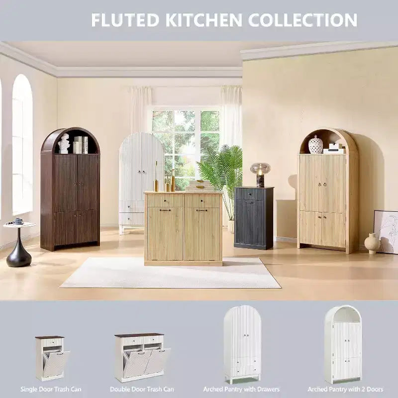 SinCiDo Armoire à arcades, armoire de garde-manger de 180 cm de hauteur, avec étagères réglables et 2 grands tiroirs, armoire, pour salon, salle de bain, cuisine