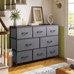Commode à 8 tiroirs pour chambre à coucher, unité de rangement en tissu, grande commode à tiroirs pour entrée et salon