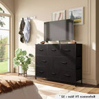 8 Drawer Dresser for Bedroom, Fabric Storage Unit, Large Drawer Chest for Entryway & Living Room