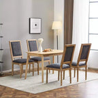 Chaise de salle à manger rembourrée Christopher Knight Home Carina en bois d'hévéa de style campagnard français (lot de 4)