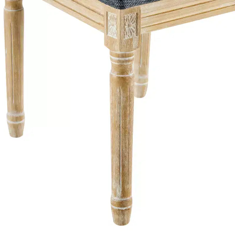 Chaise de salle à manger rembourrée Christopher Knight Home Carina en bois d'hévéa de style campagnard français (lot de 4)