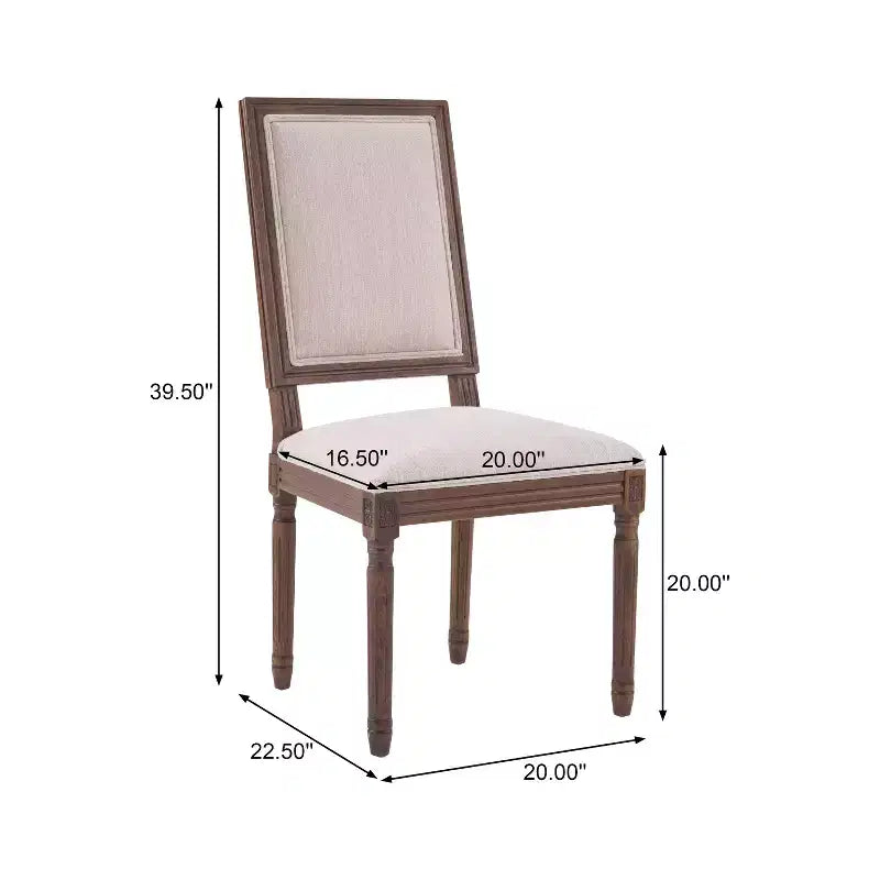 Chaise de salle à manger rembourrée Christopher Knight Home Carina en bois d'hévéa de style campagnard français (lot de 4)