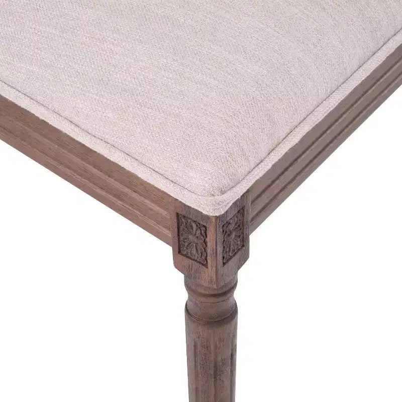 Chaise de salle à manger rembourrée Christopher Knight Home Carina en bois d'hévéa de style campagnard français (lot de 4)