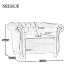 Fauteuil d'appoint Christopher Knight Home Carissa en similicuir touffeté avec clous décoratifs