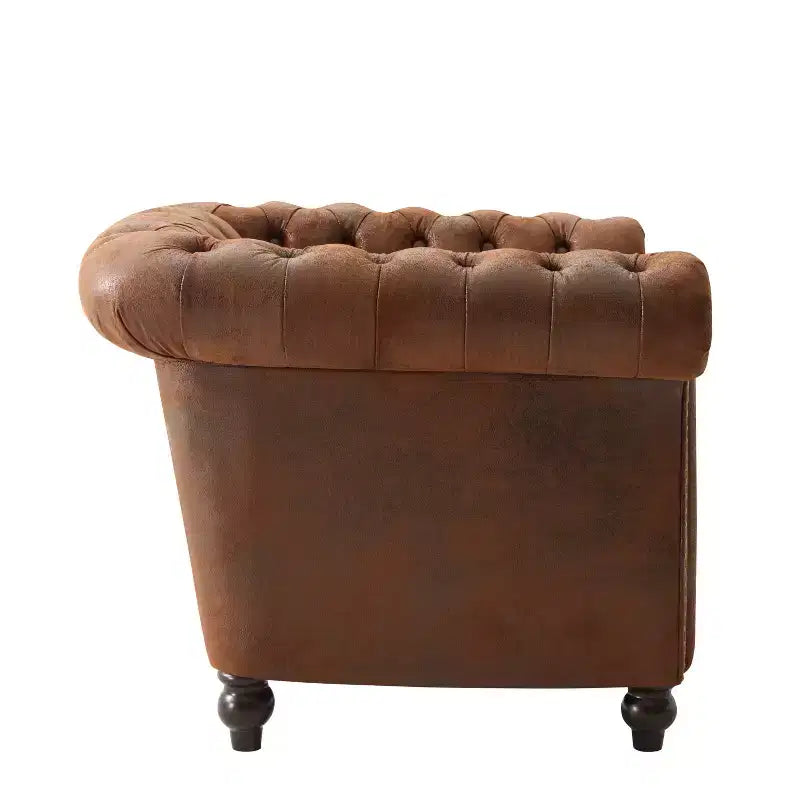 Fauteuil d'appoint Christopher Knight Home Carissa en similicuir touffeté avec clous décoratifs