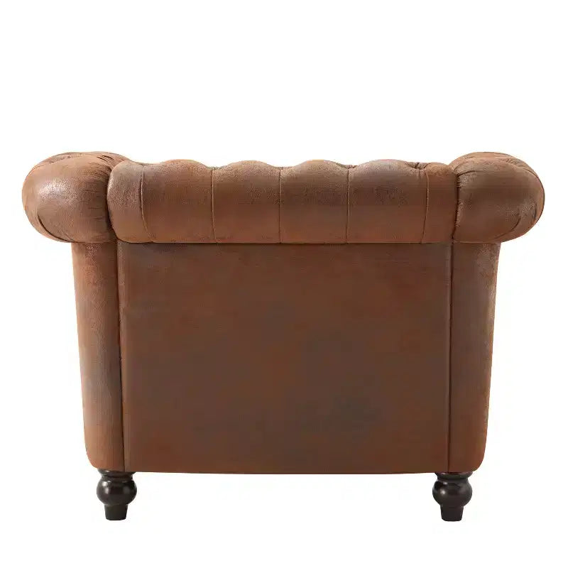 Fauteuil d'appoint Christopher Knight Home Carissa en similicuir touffeté avec clous décoratifs