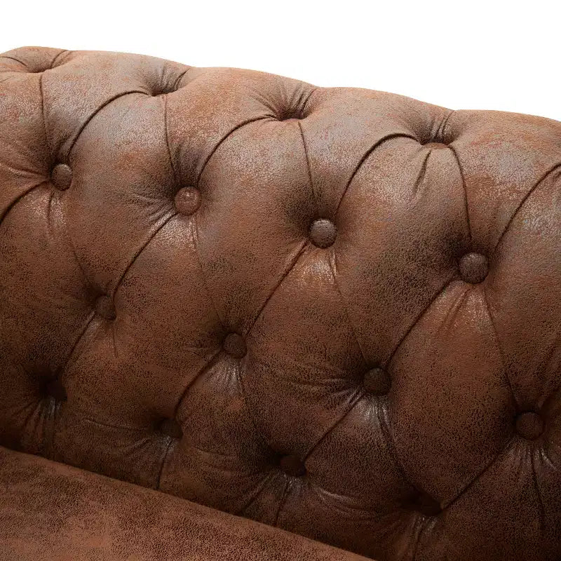 Fauteuil d'appoint Christopher Knight Home Carissa en similicuir touffeté avec clous décoratifs