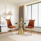 Clihome Chaises de salle à manger en velours, lot de 2