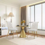 Clihome Chaises de salle à manger en velours, lot de 2