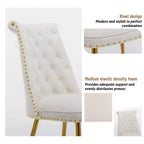 Clihome Chaises de salle à manger en velours, lot de 2