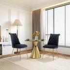 Clihome Chaises de salle à manger en velours, lot de 2