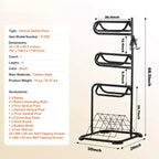 VEVOR Support de Selle Autonome, 76 x 76 x 174 cm, Support de Selle à 3 Niveaux, Porte-Couverture de Selle Robuste avec Niveaux Amovibles et Rotatifs