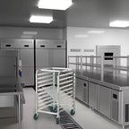Étagère de chariot VEVOR à pain, chariot de boulangerie commercial à 10 niveaux avec roues freinées, rangement de chariot en aluminium pour tôles pleine et demi-taille, 66L x 51,6l x 99H cm