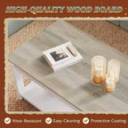 Table basse 43 avec étagère de rangement et support en V robuste, table centrale en bois de style ferme pour salon, chambre, bureau, balcon